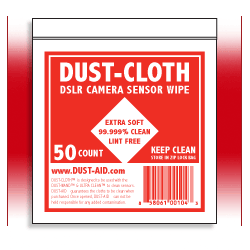 Dust Cloth for wet camera sensor cleaning